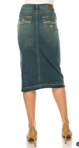 Ashley Vintage Wash Jean Skirt