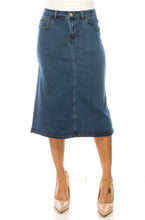 Indigo Wash Jean Skirt