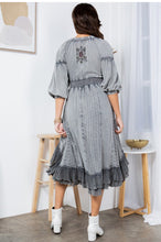 Stonewash Vintage Ruffle Dress