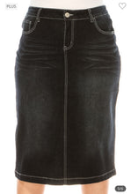 Melissa Black Wash Plus Jean Skirt