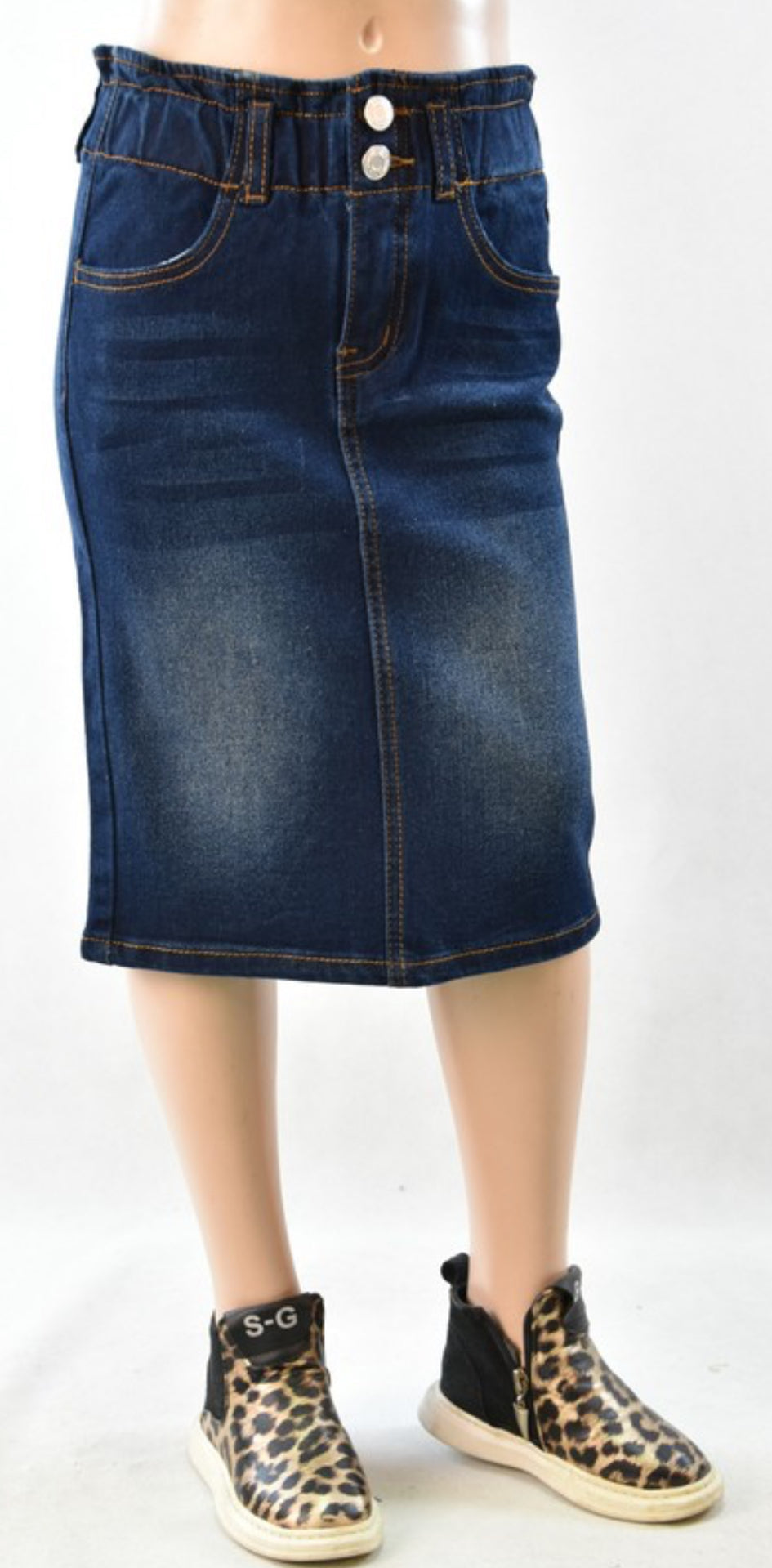 Maggie Dark Wash Girls Jean Skirt