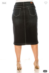 Melissa Black Wash Plus Jean Skirt