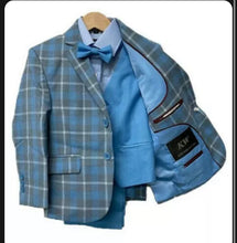 Toddler Blue Plaid Suit
