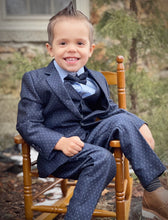 Boys Navy Dot Suit