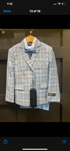 Toddler Blue Plaid Suit