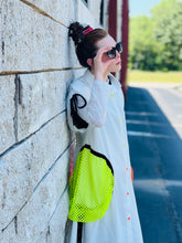Giavonna Neon Dress White