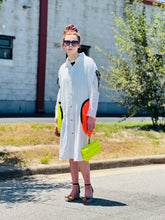 Giavonna Neon Dress White