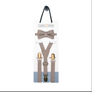 Sweet N Swag Leather Suspender & BowTie Sets